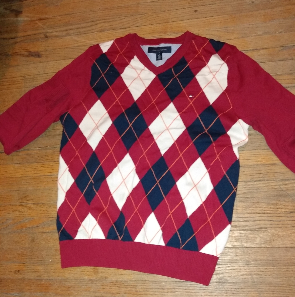 Tommy Hilfiger argyle sweater sz:M